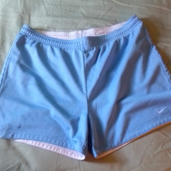 2 pairs Nike activewear shorts - 1 blue white pair, 1 orange pink neon pair - Picture 4 of 7